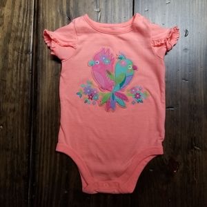 Garanimals Tropical Birds Baby Girl 12 mo Onesie